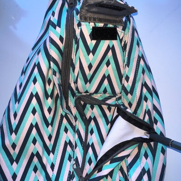 Kavu Rope Sling Bag Chevron 25th Anniversary Teal Pink Cotton Adjustable Strap - Picture 6 of 14